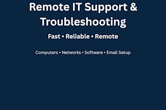 provide remote IT helpdesk and troubleshooting support