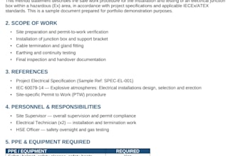 write technical reports, inspection reports and method statements