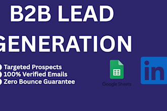 perform targeted b2b lead generation and  web research