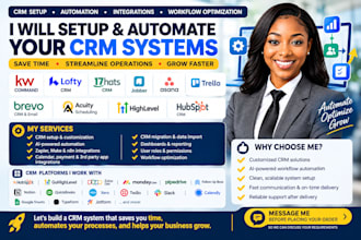 set up kw command lofty CRM 17hats jobber asana trello brevo acuity ghl hubspot