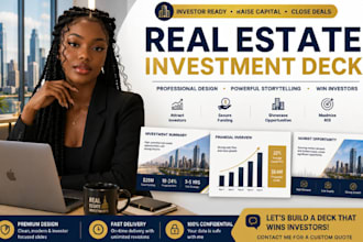 design real estate investment pitch deck and property presentation