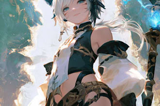 draw your ffxiv oc, warrior of light, or mmo character