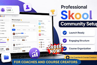set up a professional skool community for coaches and course creators