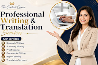 write professional research summaries and do document proofreading