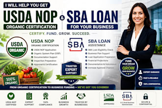 prepare your sba loan application and usda nop organic certification