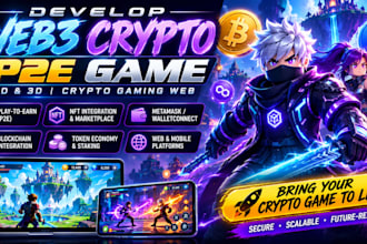 develop web3 crypto p2e game 2d and 3d crypto gaming web