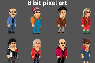 create pixel art animation, 8 bit art, sprite animation and animated pixel asset