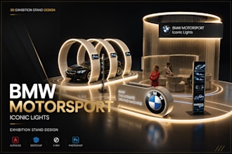 design premium 3d exhibition stands, trade show booths and retail kiosks
