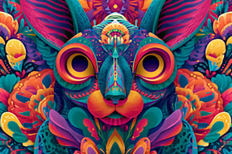 create your trippy psychedelic lowbrow design