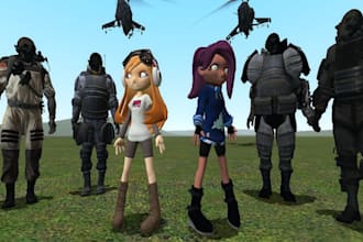 port and rig custom player model 3d avatar for garrys mod gmod