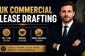 draft a robust UK commercial property lease agreement as a solicitor