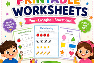 design printable worksheets and educational pdfs