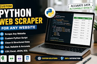 build a custom python web scraper for any website