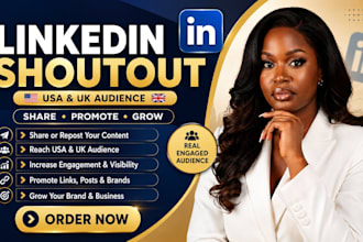 share, repost, and promote your content with 3 million USA UK linkedin audience