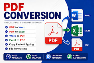 convert PDF to word, PDF to excel and do file conversion