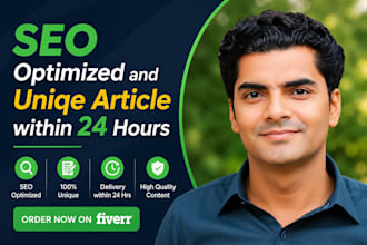 do SEO friendly article writing up to 1500 words within 24 hours
