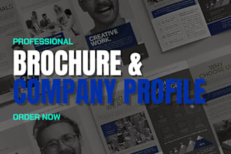 company profile, company brochure and corporate trifold brochure design