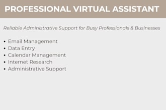 provide reliable virtual assistant services