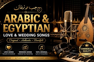 produce original arabic and egyptian love and wedding songs