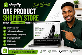 build one product shopify store design shopify dropshipping website for ecomerce