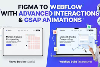 convert figma to webflow with premium interactive animations