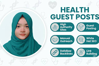 build health backlinks through health and fitness blogs for your site to rank