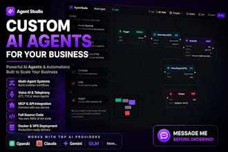 custom ai agents, multi agent systems, ai chatbots, and mcp integrations