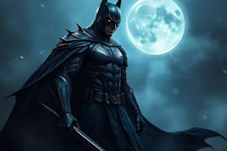 create dark knight paintings