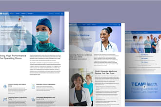 create professional wordpress medical, wix clinic healthcare website spa surgery