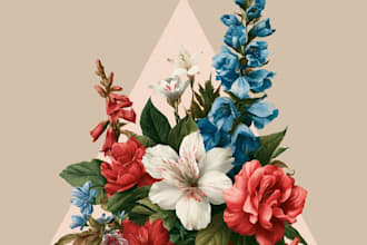draw botanical illustration of flower illustration