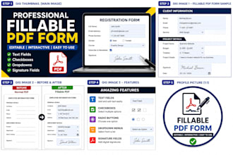 professional fillable PDF form design