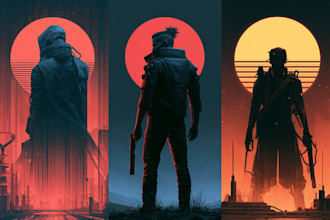 draw cyberpunk character art