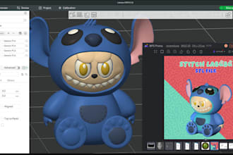 sculpt high detailed 3d model,slice and paint stl file in bambu lab for printing