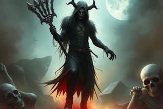 draw a horror character and fantasy horror character