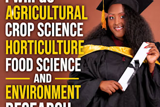 do agricultural crop science horticulture food science and environment research