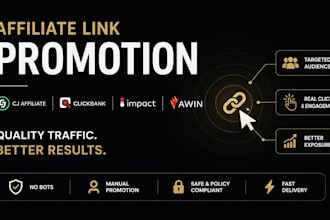 promote your cj, clickbank, impact, amazon affiliate link