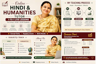 teach hindi and humanities online for school and gcse students