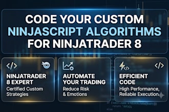 code your custom ninjascript algorithms strategy automated bot for ninjatrader 8