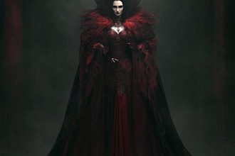 horror vampire lord queen character desing