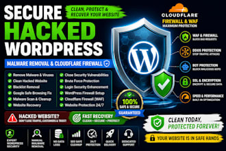 secure hacked wordpress and configure cloudflare firewall