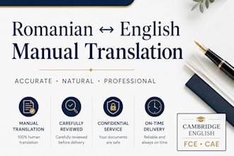 translate english to romanian and romanian to english manually