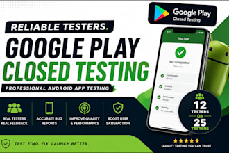 do 12 to 25 user testing app testing on playstore, google play app testing