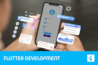 develop flutter mobile apps for android and ios
