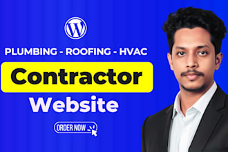 design hvac, roofing, plumbing, construction, home remodeling contractor website