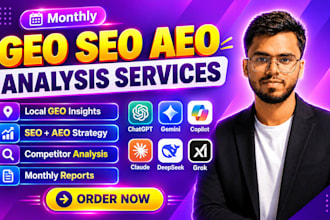 provide monthly on page SEO GEO aeo services