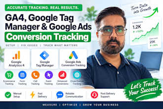 set up ga4, google tag manager and ads conversion tracking