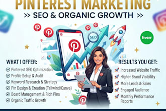 be your pinterest marketing manager and SEO and store growth