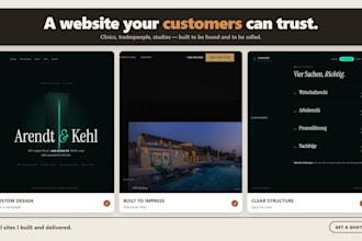 design a website for your local business, clinic or trade company