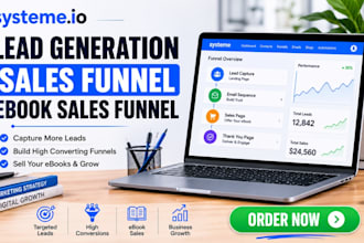 systeme io lead generation funnel, systeme io sales funnel, ebook sales funnel