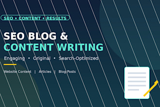 write SEO optimized blog posts and website content